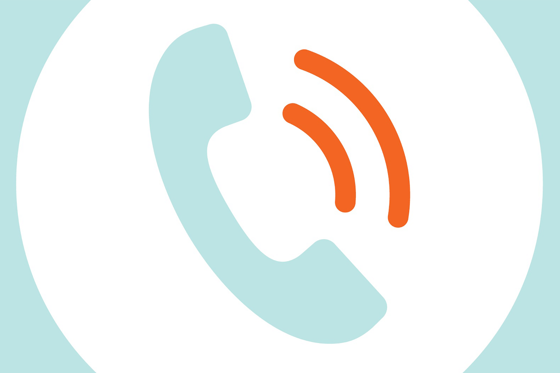 Phone ringing icon.